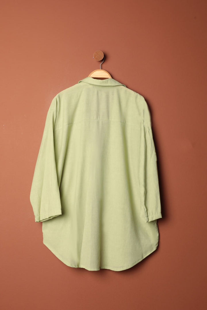 KKT Tree Bark Fabric Kimono-Green - Bromley