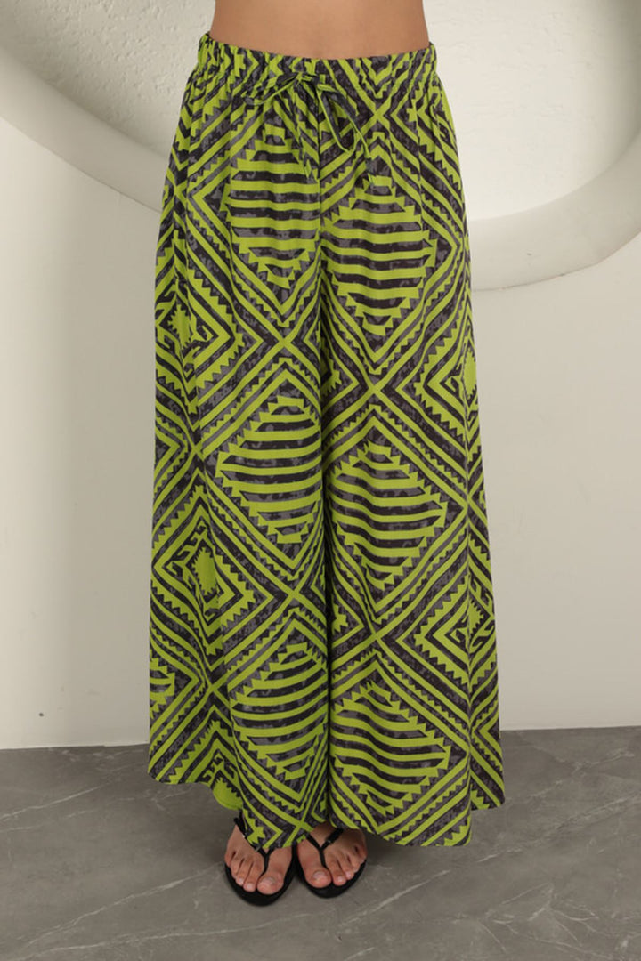 KKT Viscose Fabric Patterned Women's Suit-Oil Green - Casalecchio di Reno