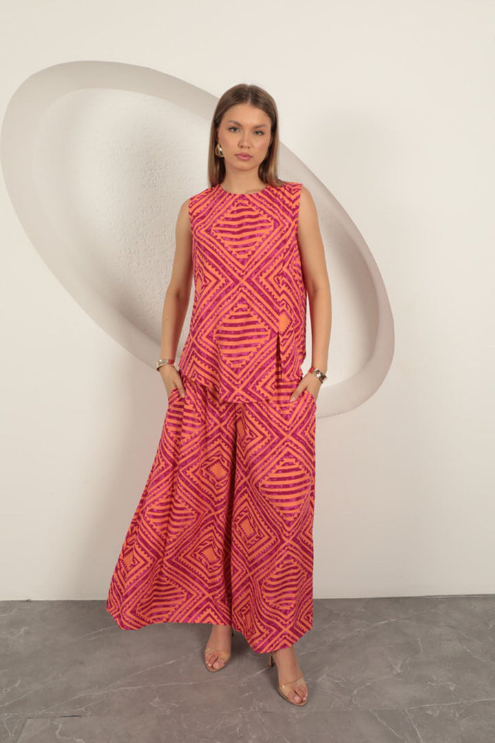 KKT Viscose Fabric Patterned Women's Suit-Plum - Prairieville