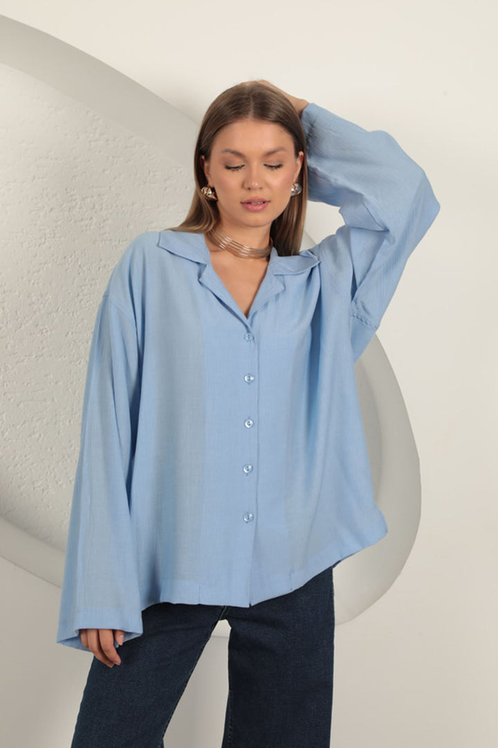 KKT Strawberry Fabric Women's Shirt-Baby Blue - Wiener Neustadt