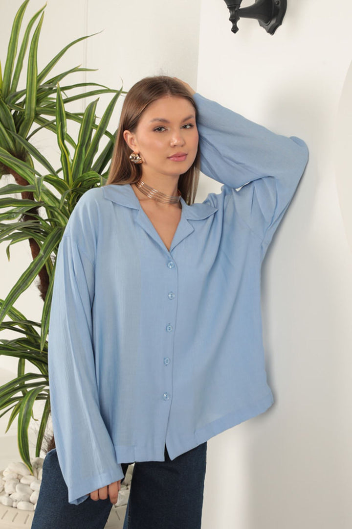 KKT Strawberry Fabric Women's Shirt-Baby Blue - Wiener Neustadt