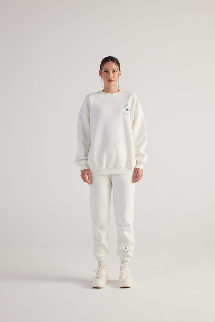HLLY Women Fine Sweatpants Cream - Providence