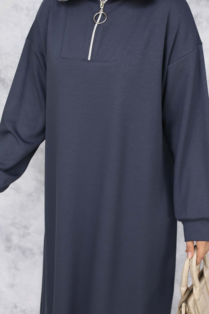 BNG Women Basic Hijab Dress - Anthracite 2333 - Tbilisi