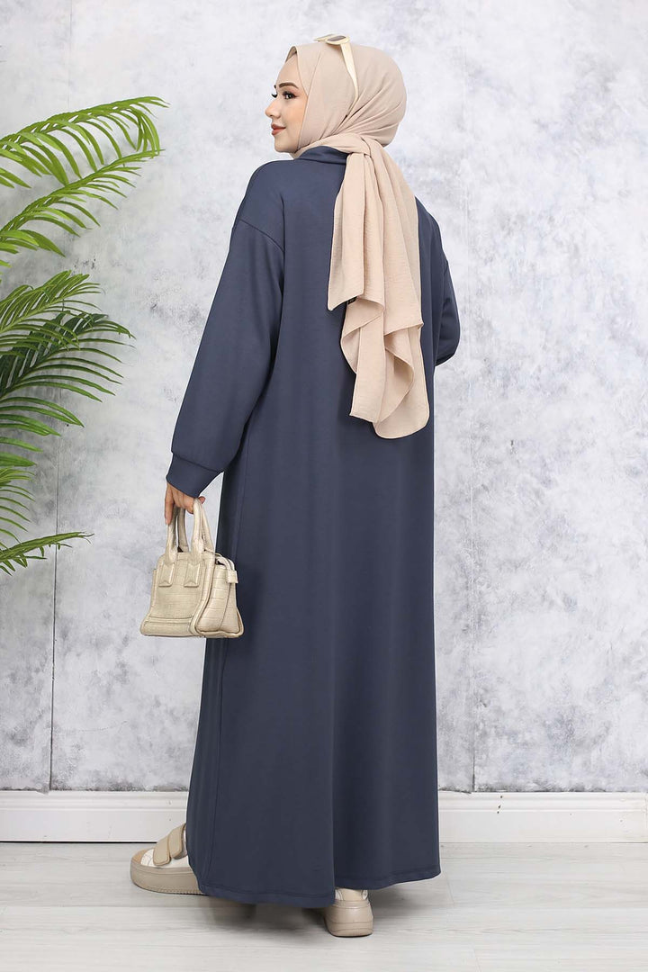 BNG Women Basic Hijab Dress - Anthracite 2333 - Tbilisi