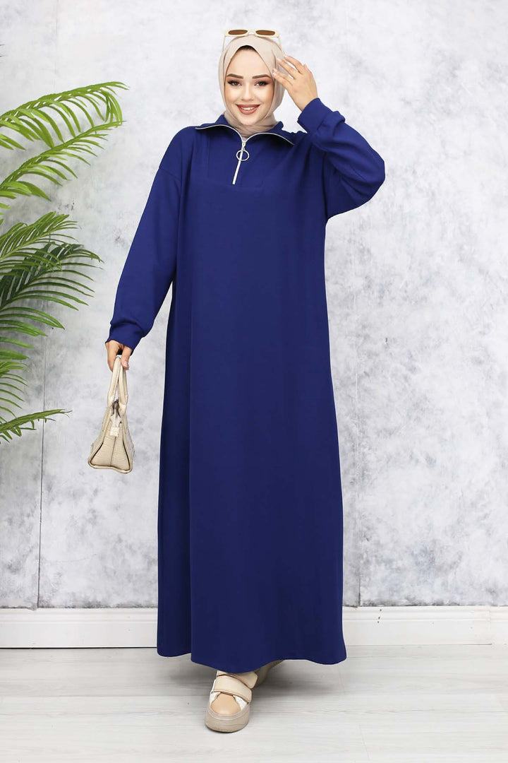 BNG Women Basic Hijab Dress - Navy Blue 2333 - Greenville