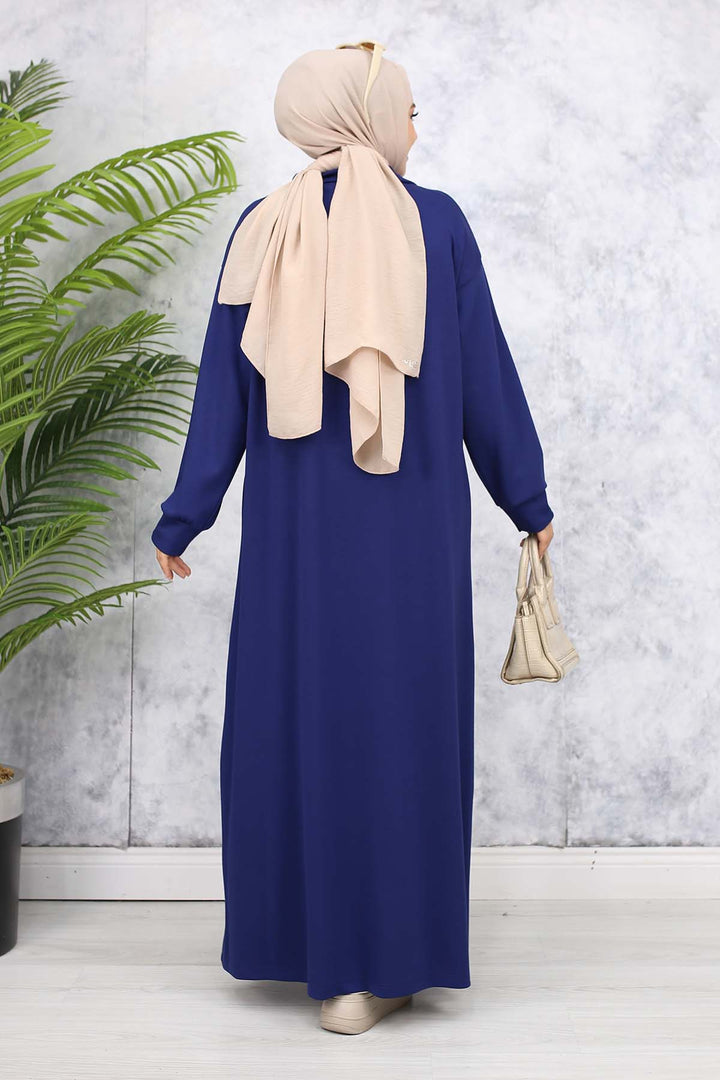 BNG Women Basic Hijab Dress - Navy Blue 2333 - Greenville