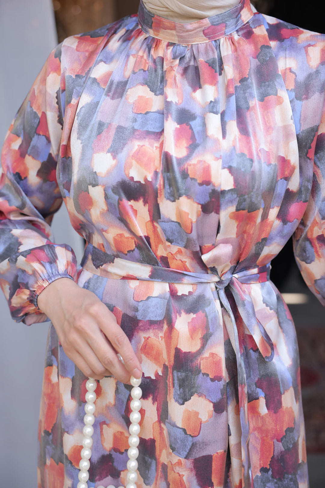 BNG Women Patterned Hijab Dress Rose Pink - Clermont