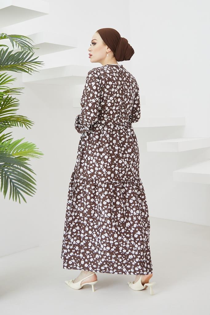 BNG Women Daisy Pattern Dress Brown - Clermont