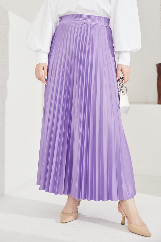 BNG Women Elastic Waist Ruffled Skirt Lilac - Clermont