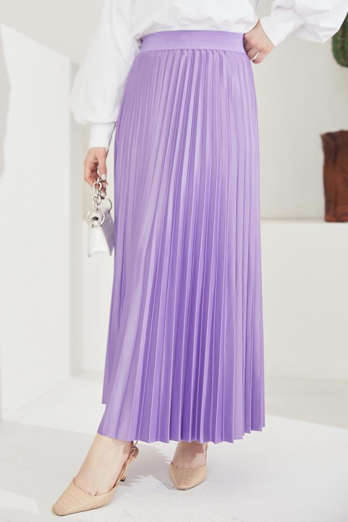 BNG Women Elastic Waist Ruffled Skirt Lilac - Clermont