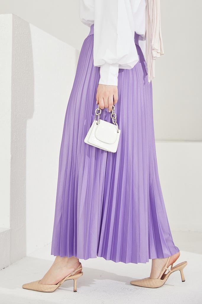 BNG Women Elastic Waist Ruffled Skirt Lilac - Clermont
