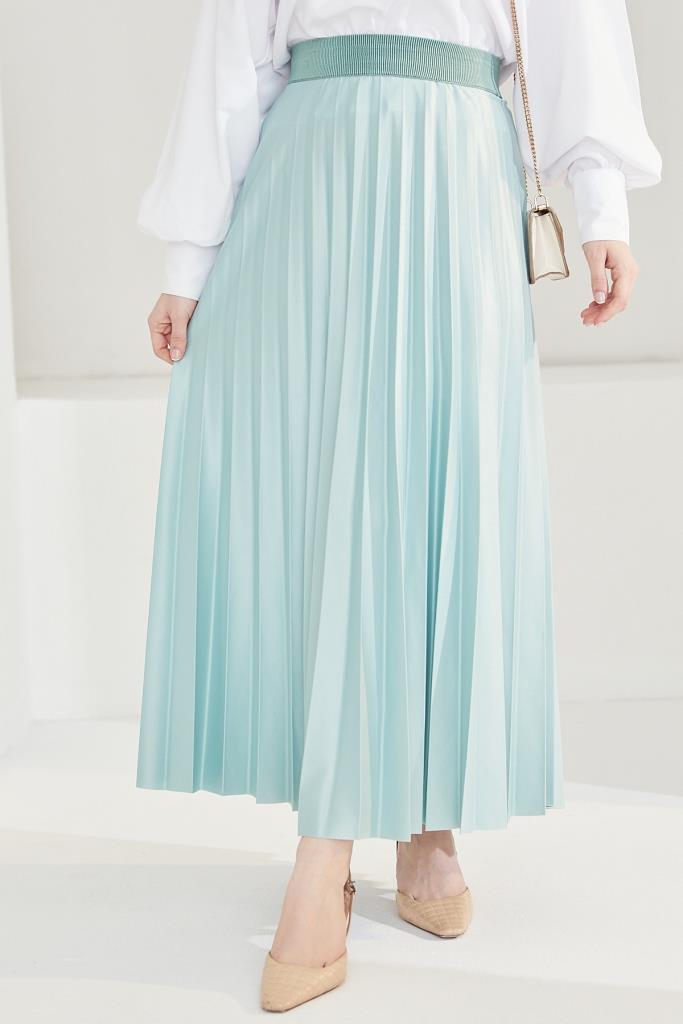 BNG Women Elastic Waist Pleated Skirt Mint - Clermont