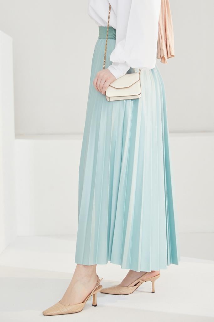 BNG Women Elastic Waist Pleated Skirt Mint - Clermont