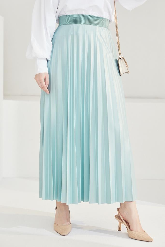 BNG Women Elastic Waist Pleated Skirt Mint - Clermont