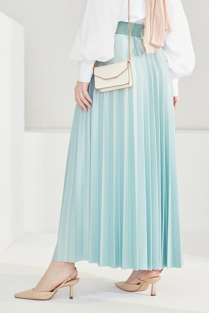 BNG Women Elastic Waist Pleated Skirt Mint - Clermont