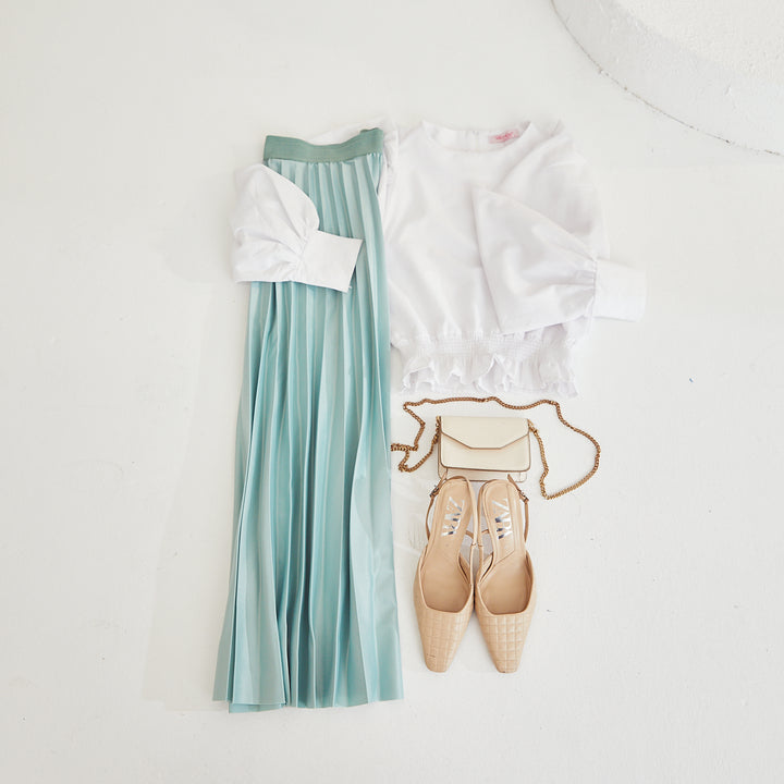 BNG Women Elastic Waist Pleated Skirt Mint - Clermont