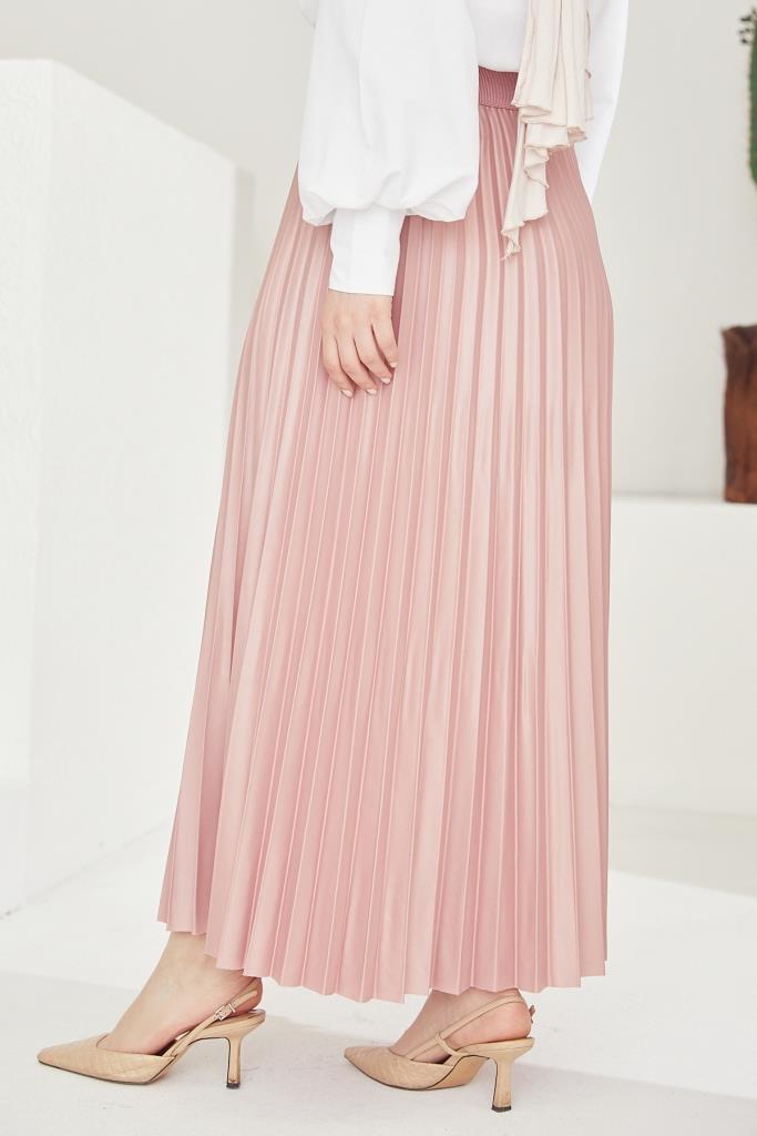 BNG Women Elastic Waist Ruffled Skirt Powder - Clermont