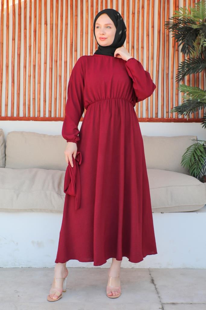 BNG Women Aerobin Hijab Dress Burgundy - Clermont