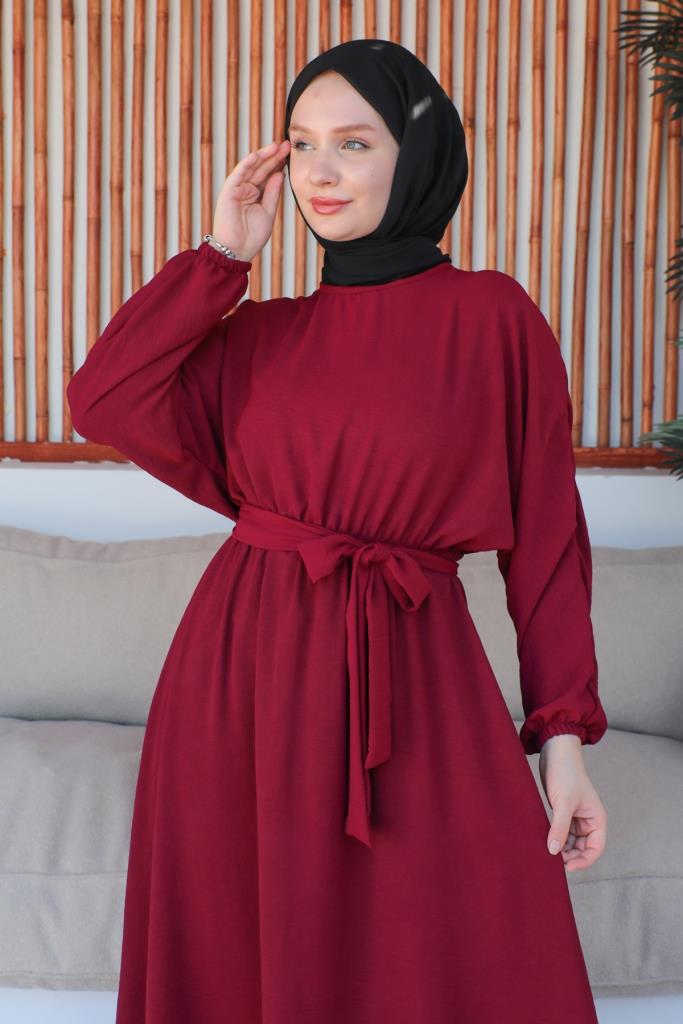 BNG Women Aerobin Hijab Dress Burgundy - Clermont