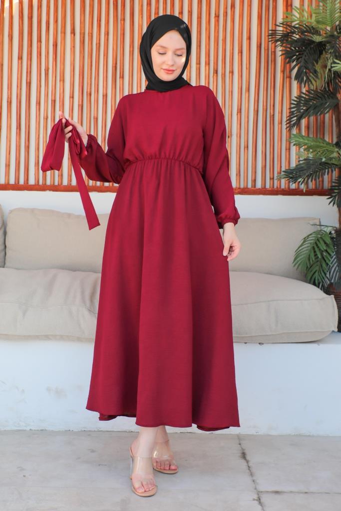 BNG Women Aerobin Hijab Dress Burgundy - Clermont