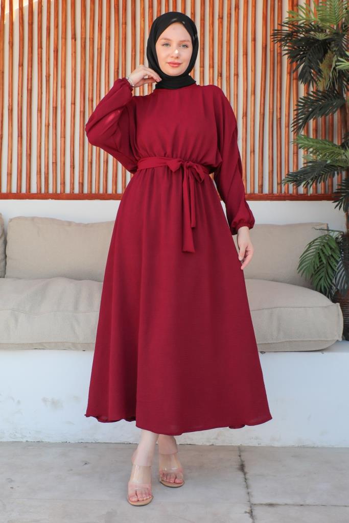 BNG Women Aerobin Hijab Dress Burgundy - Clermont