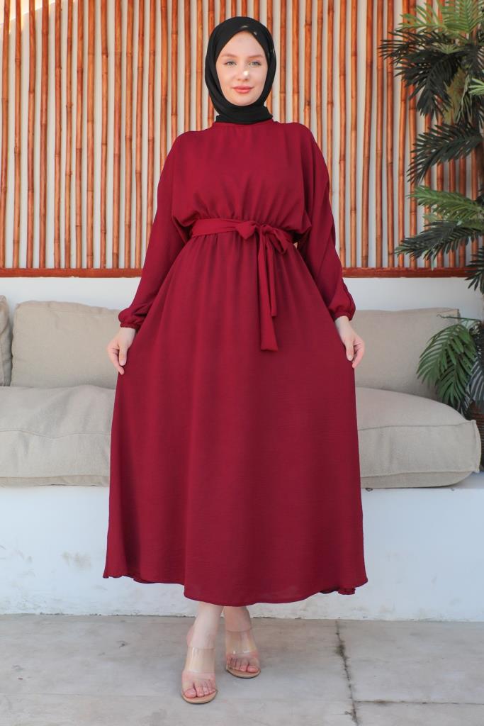 BNG Women Aerobin Hijab Dress Burgundy - Clermont
