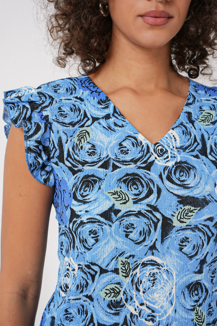 BGD Women Knitted Blouse - Light Blue - Moorpark