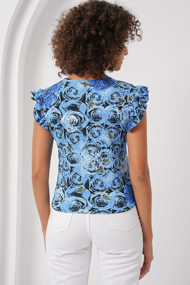 BGD Women Knitted Blouse - Light Blue - Moorpark