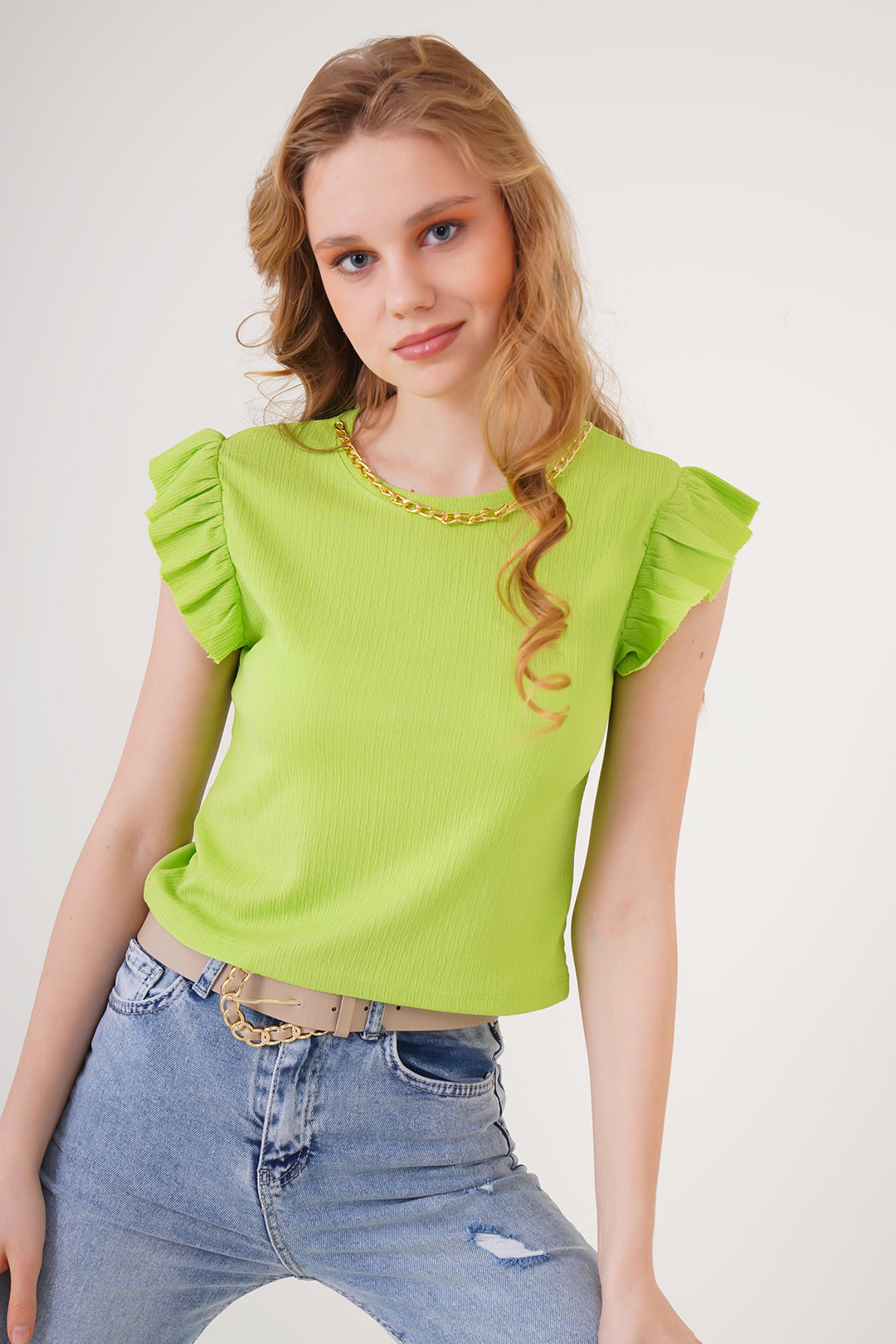 BGD Women Knitted Blouse - E.Green - Avondale