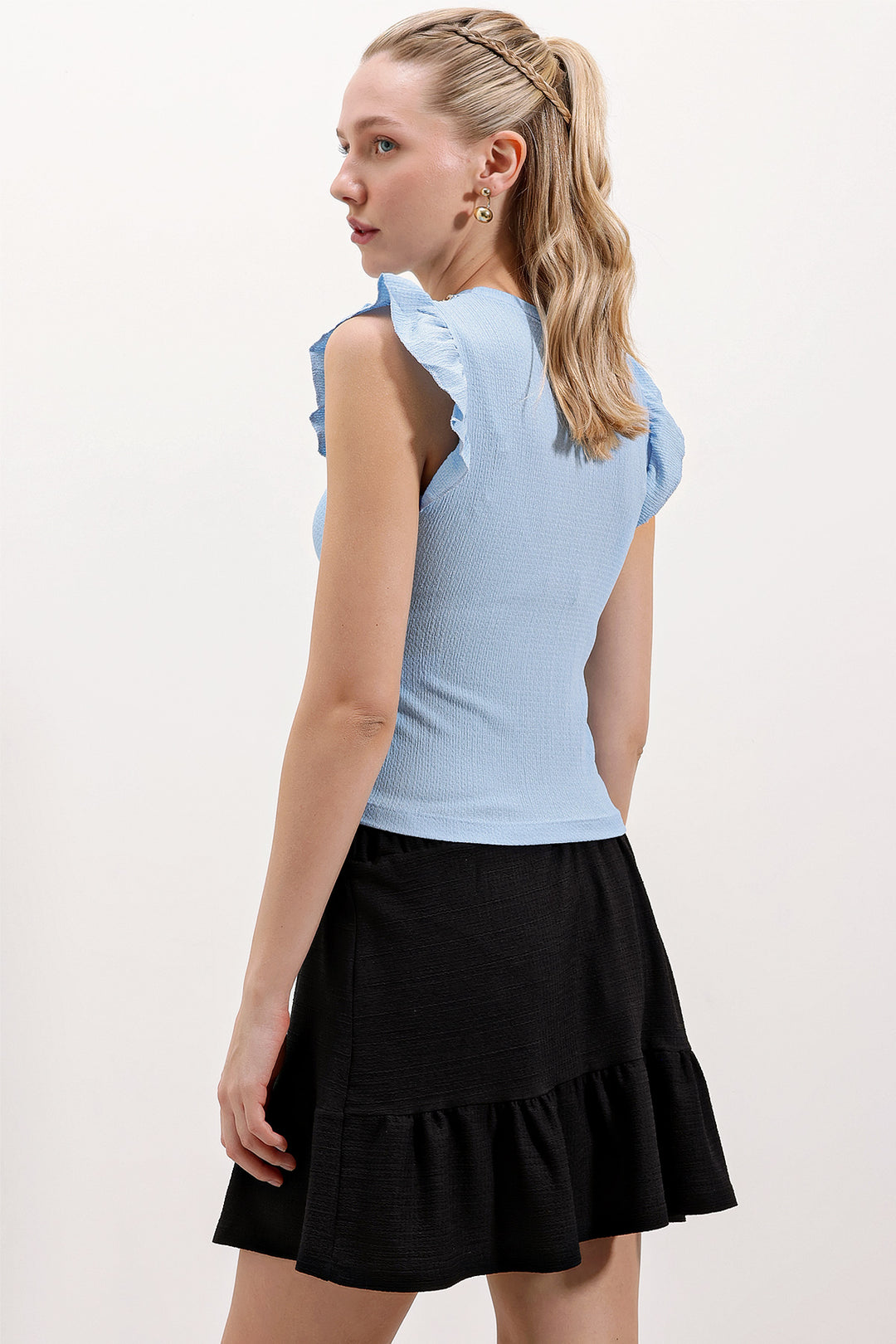 BGD Women Knitted Blouse - Blue - Avondale