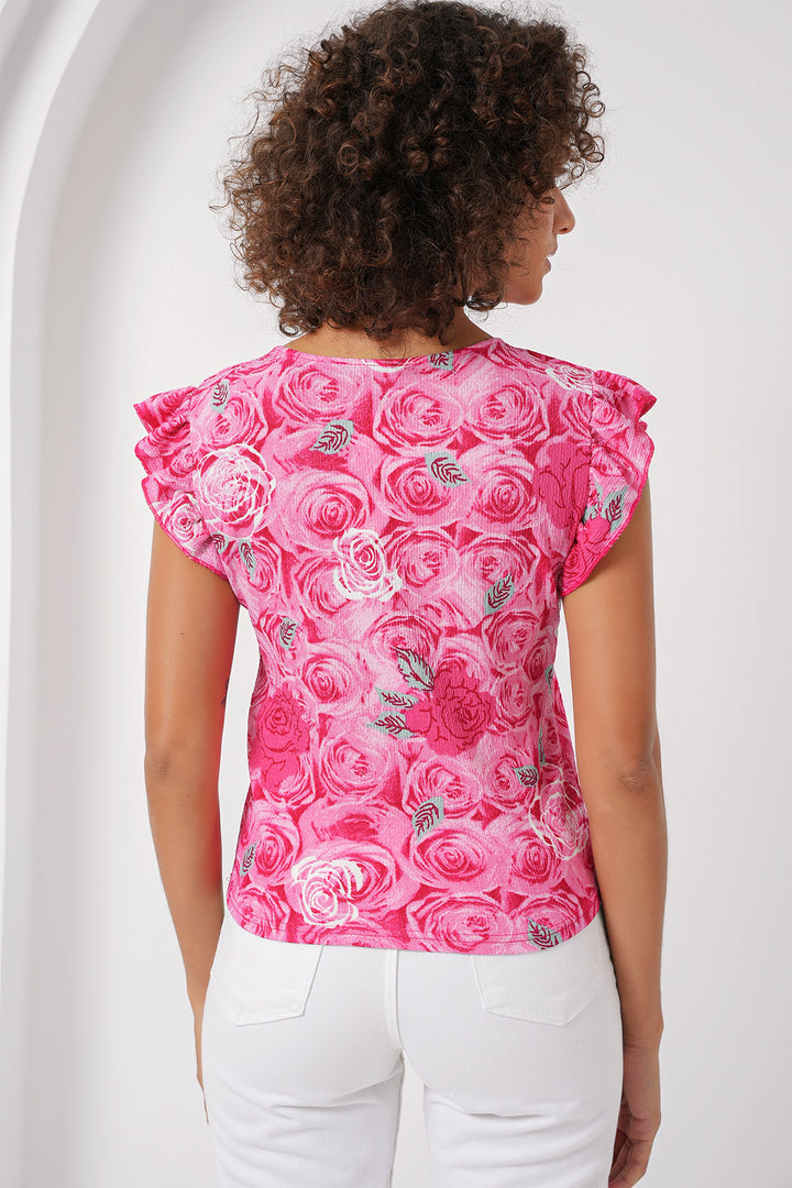 BGD Women Knitted Blouse - Pink - Sun City