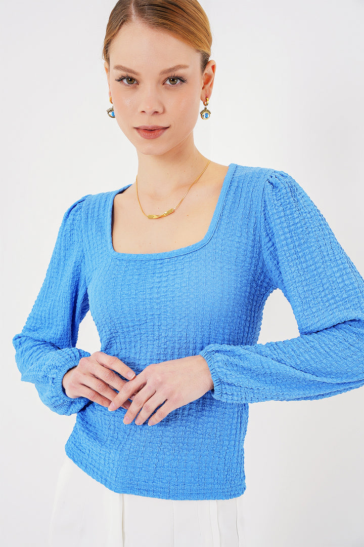 BGD Women Long Sleeve Blouse - Saks - Ingelheim