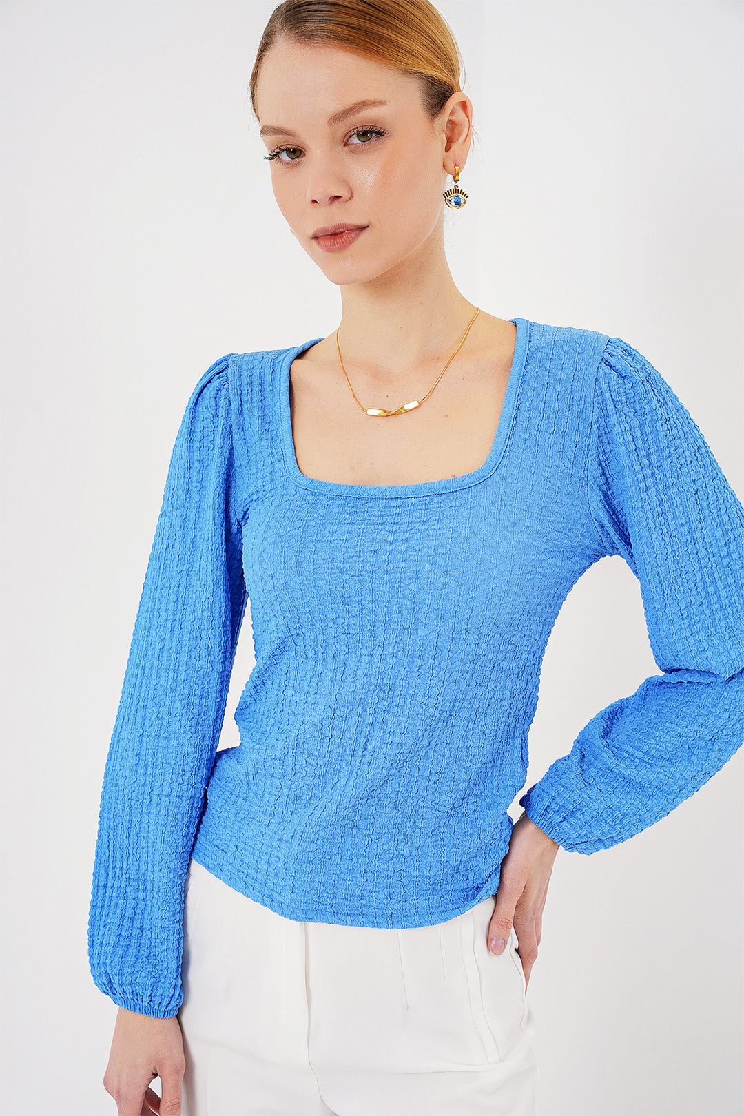 BGD Women Long Sleeve Blouse - Saks - Ingelheim