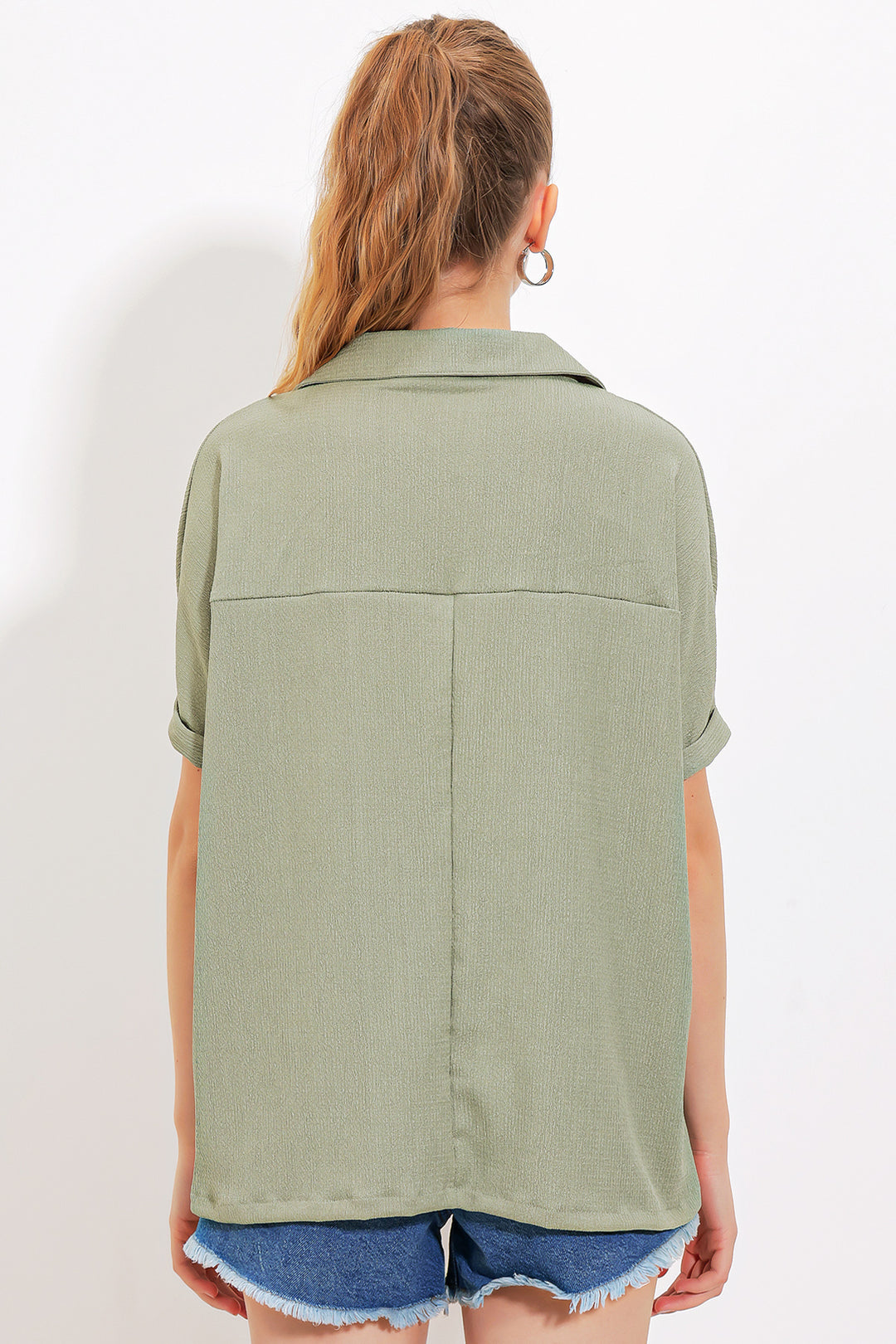 BGD Women Woman Çağla Oversize Polo Neck Knitted Blouse 0486 - Avondale