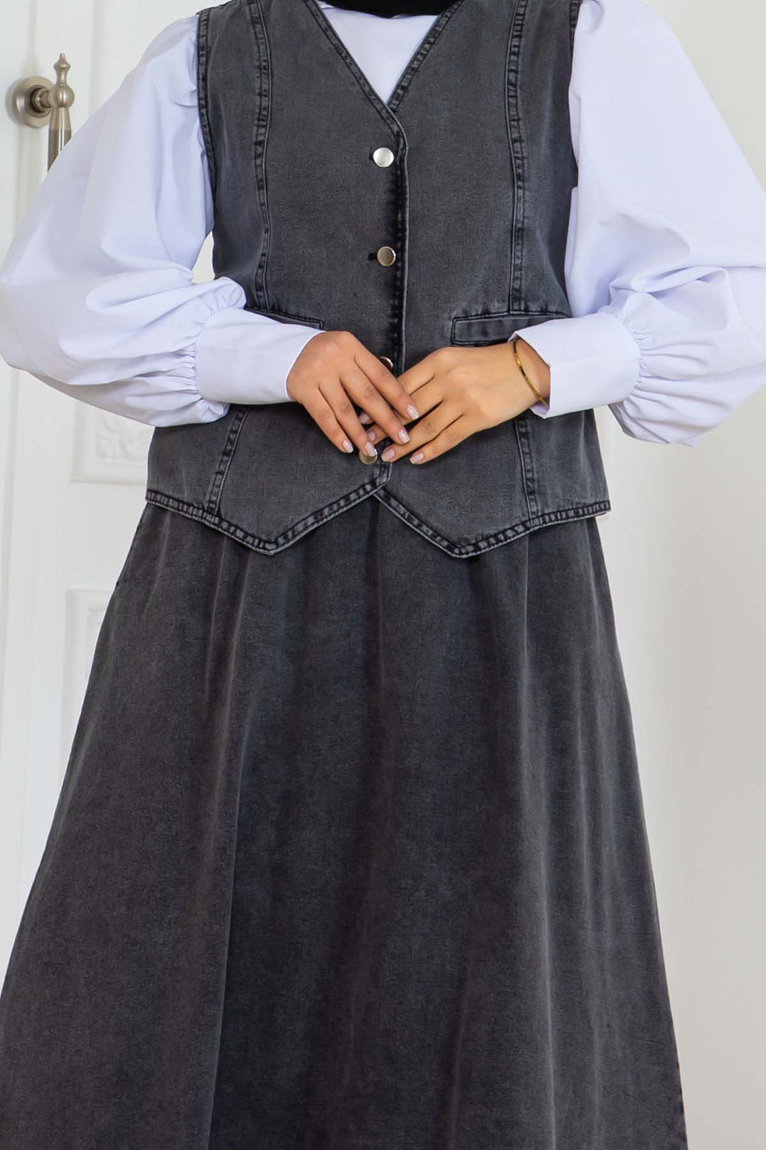 BNG Women Black Suit with Denim Vest and Skirt 2186 - Sunrise
