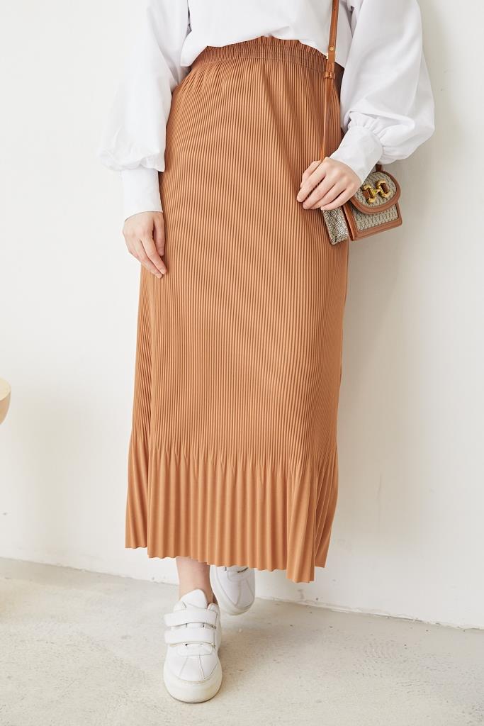 BNG Women - Pleated Hijab Skirt Beige - Clermont