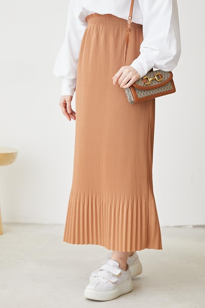 BNG Women - Pleated Hijab Skirt Beige - Clermont