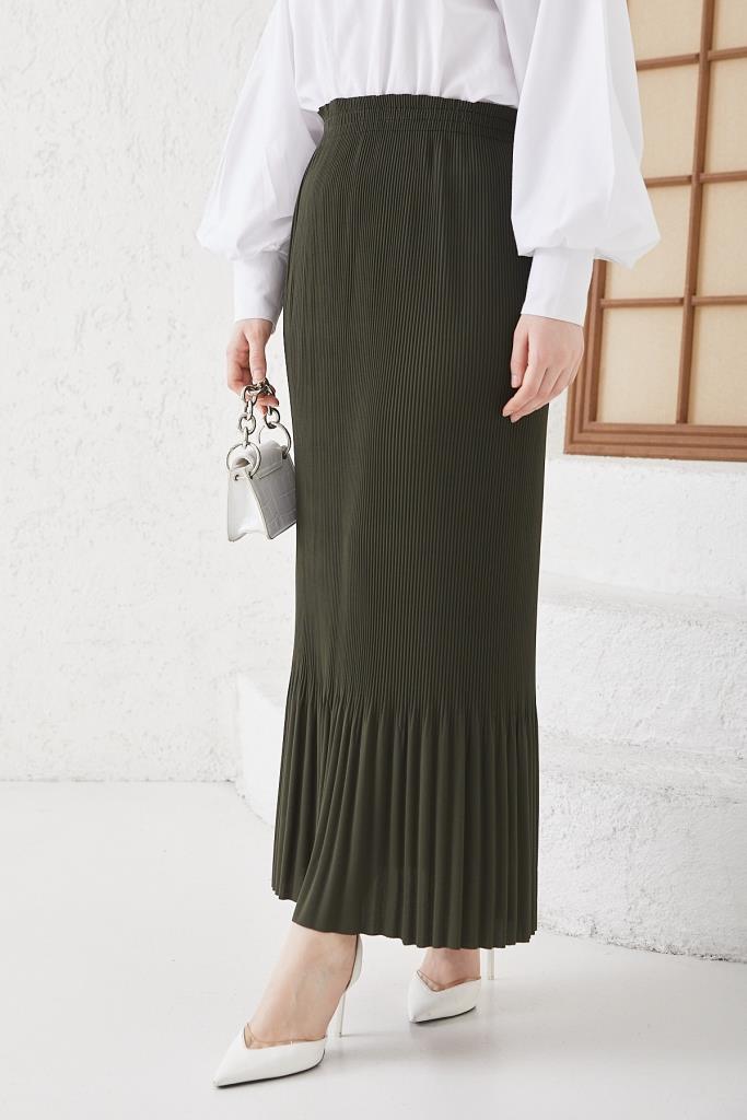 BNG Women - Pleated Hijab Skirt Khaki - Clermont