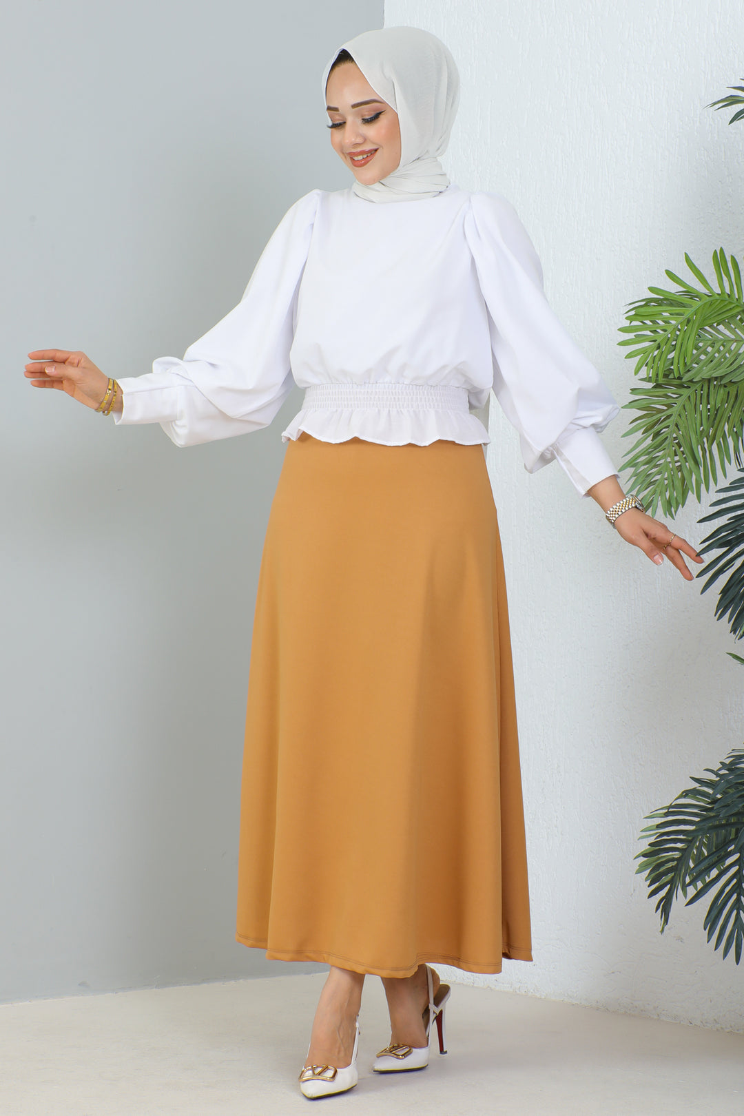 BNG Women Mevlana Modest Skirt Camel - Clermont