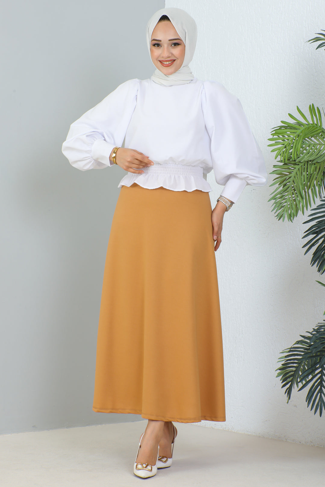 BNG Women Mevlana Modest Skirt Camel - Clermont