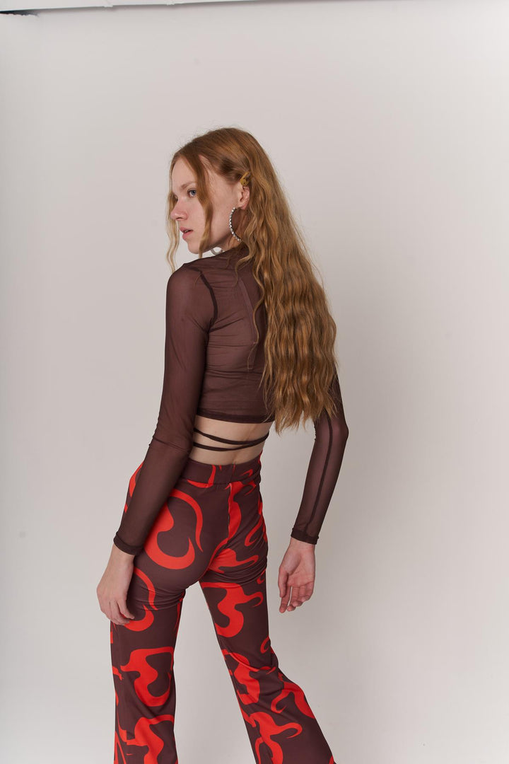 HLLY Women Gable Blouse Brown - Wausau