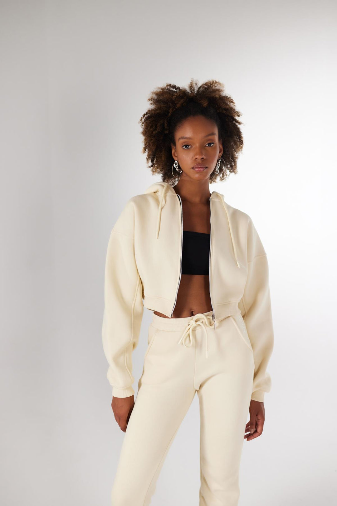 HLLY Women Mixed Sweatshirt Beige - Gallarate
