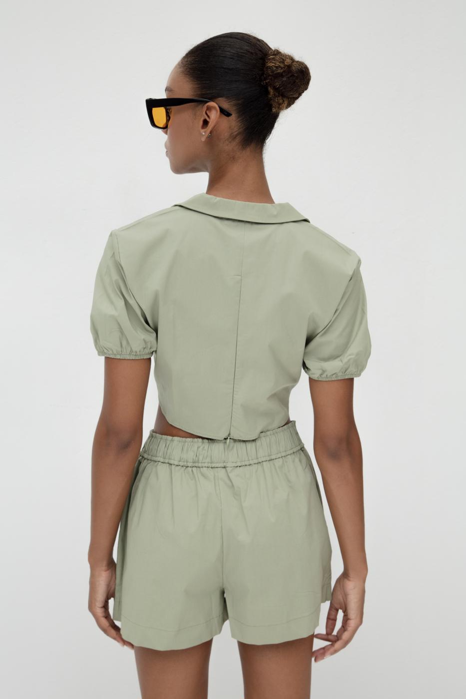 BSL Women 100% Cotton Twist Crop Blouse - Naucalpan de Juárez