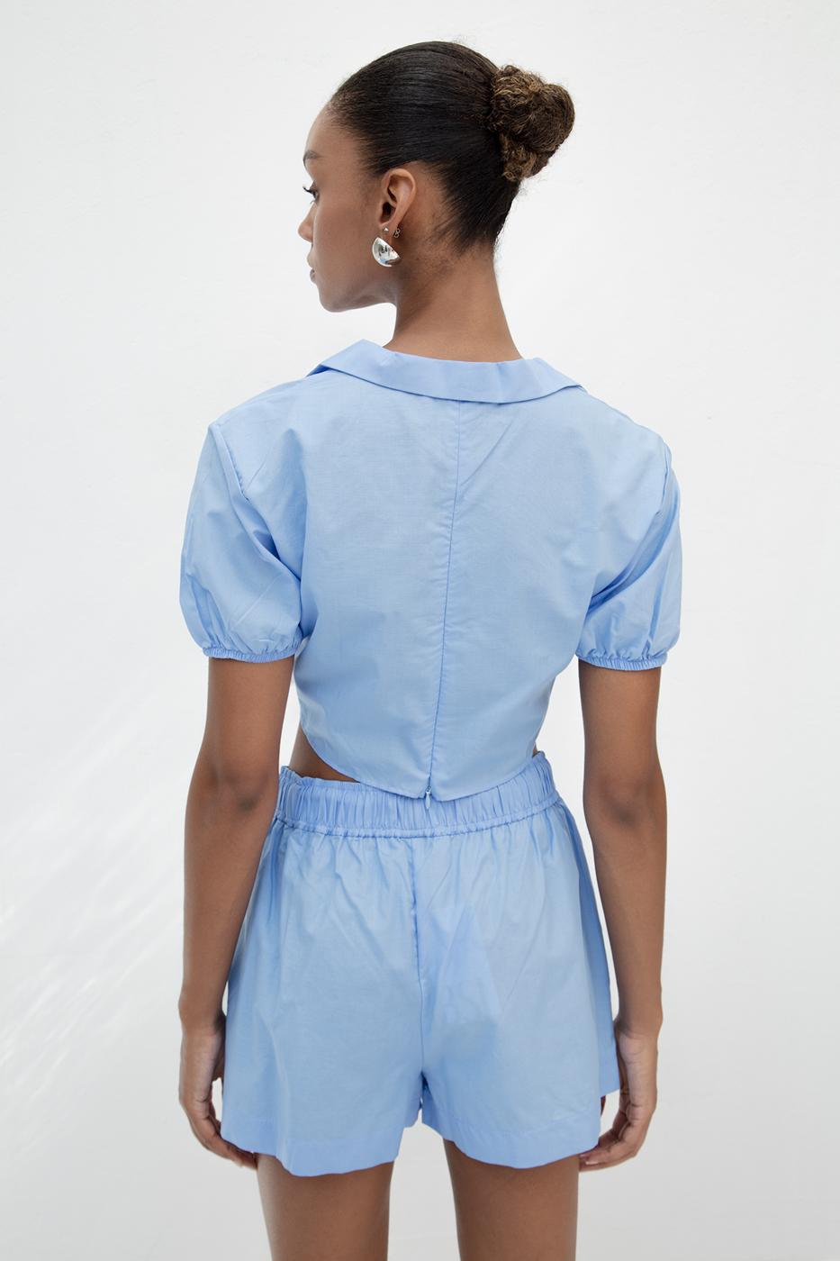 BSL Women 100% Cotton Twist Crop Blouse - Mörfelden-Walldorf