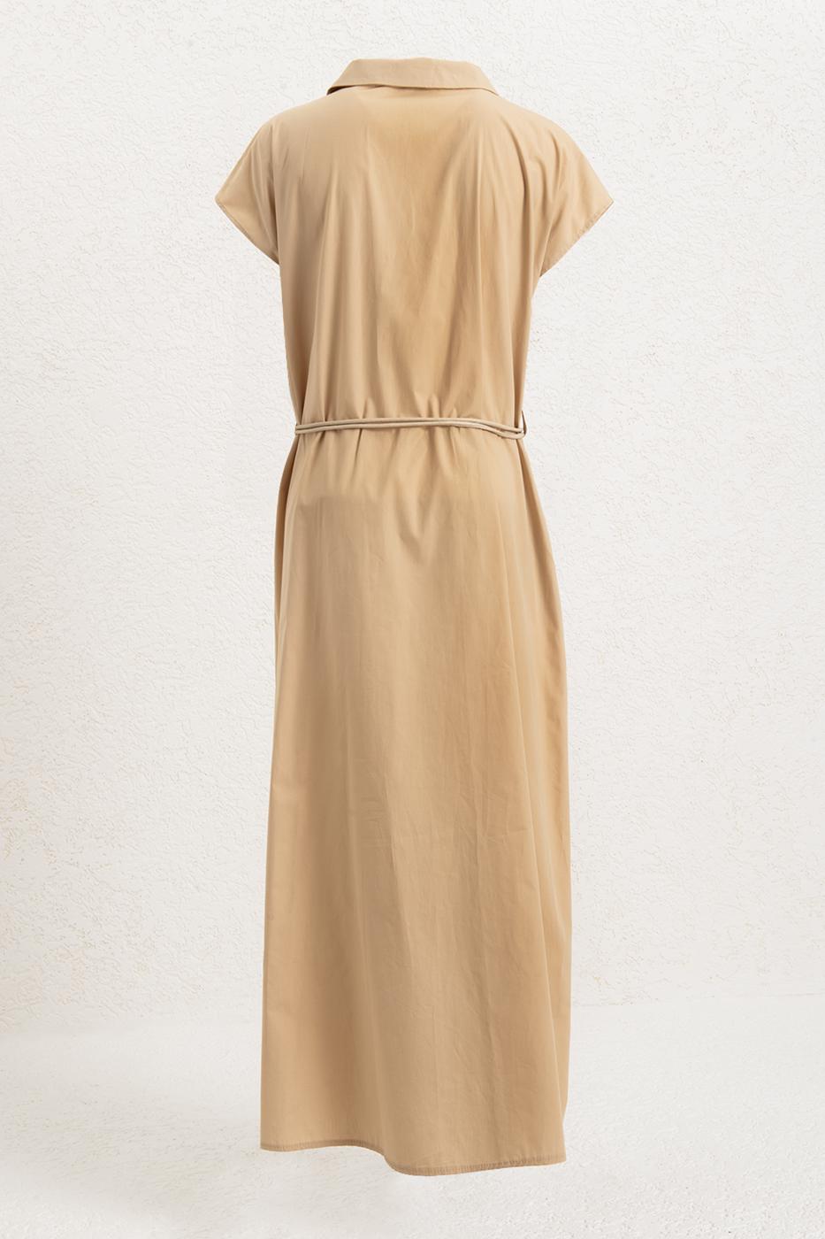 BSL Women 100% Cotton Midi Shirt Dress - Viernheim