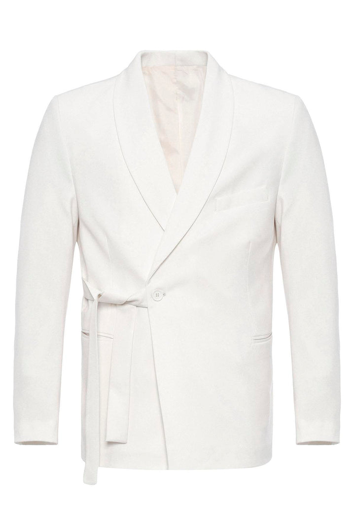 ANT Double Breasted Closure Belted Men's Blazer Jacket - Dormagen