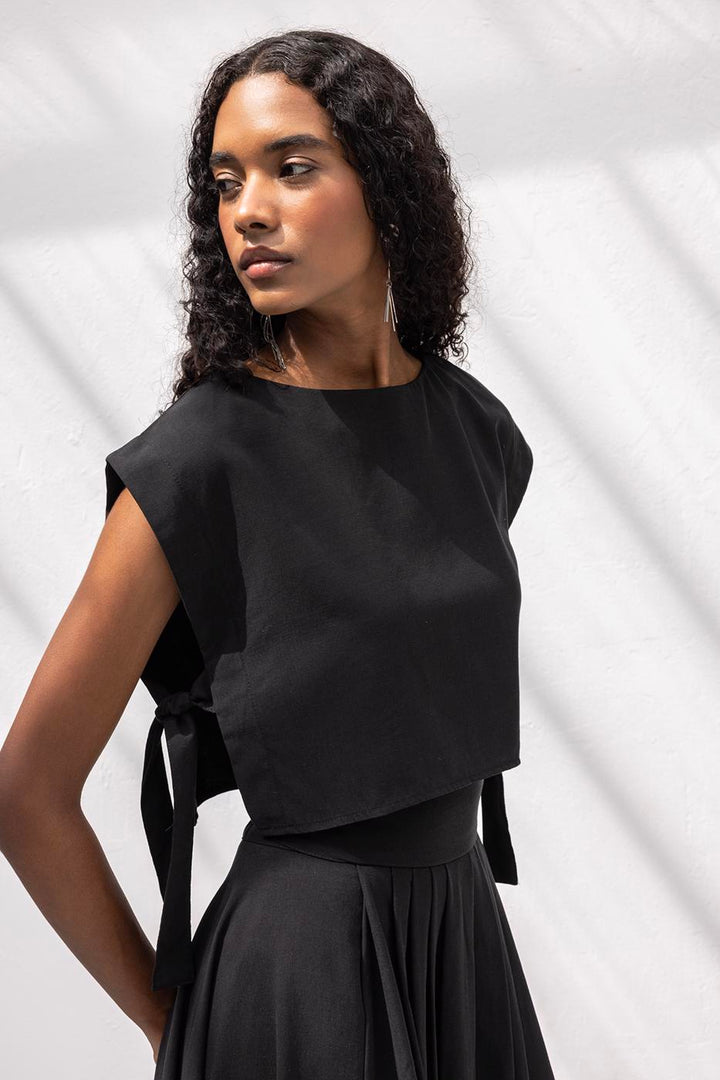 BSL Women 100% Tencel Side Tie Detailed Blouse - Huntsville