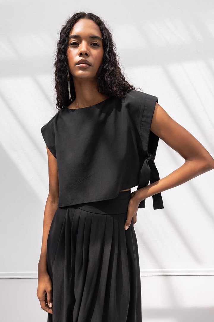 BSL Women 100% Tencel Side Tie Detailed Blouse - Huntsville