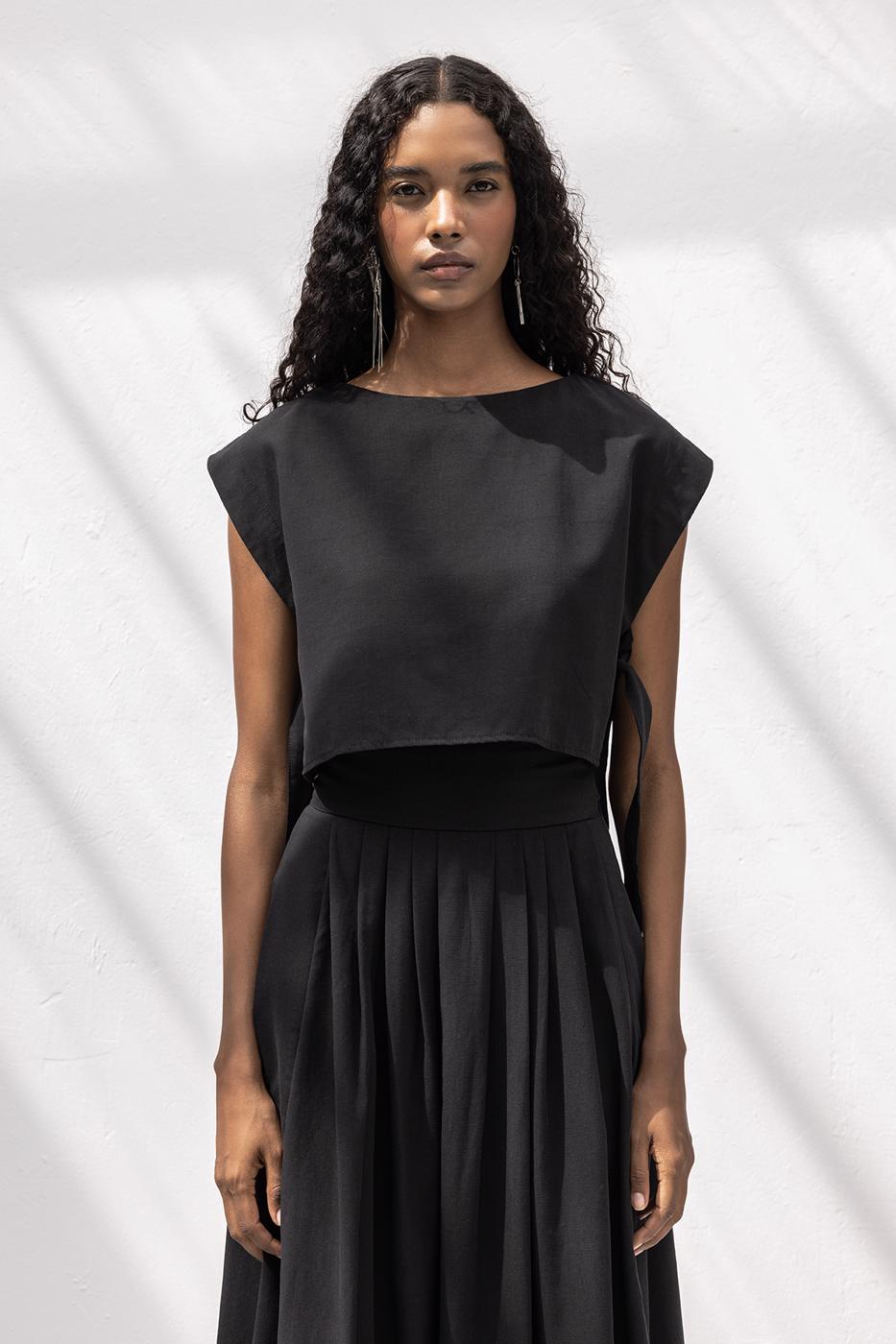 BSL Women 100% Tencel Side Tie Detailed Blouse - Huntsville