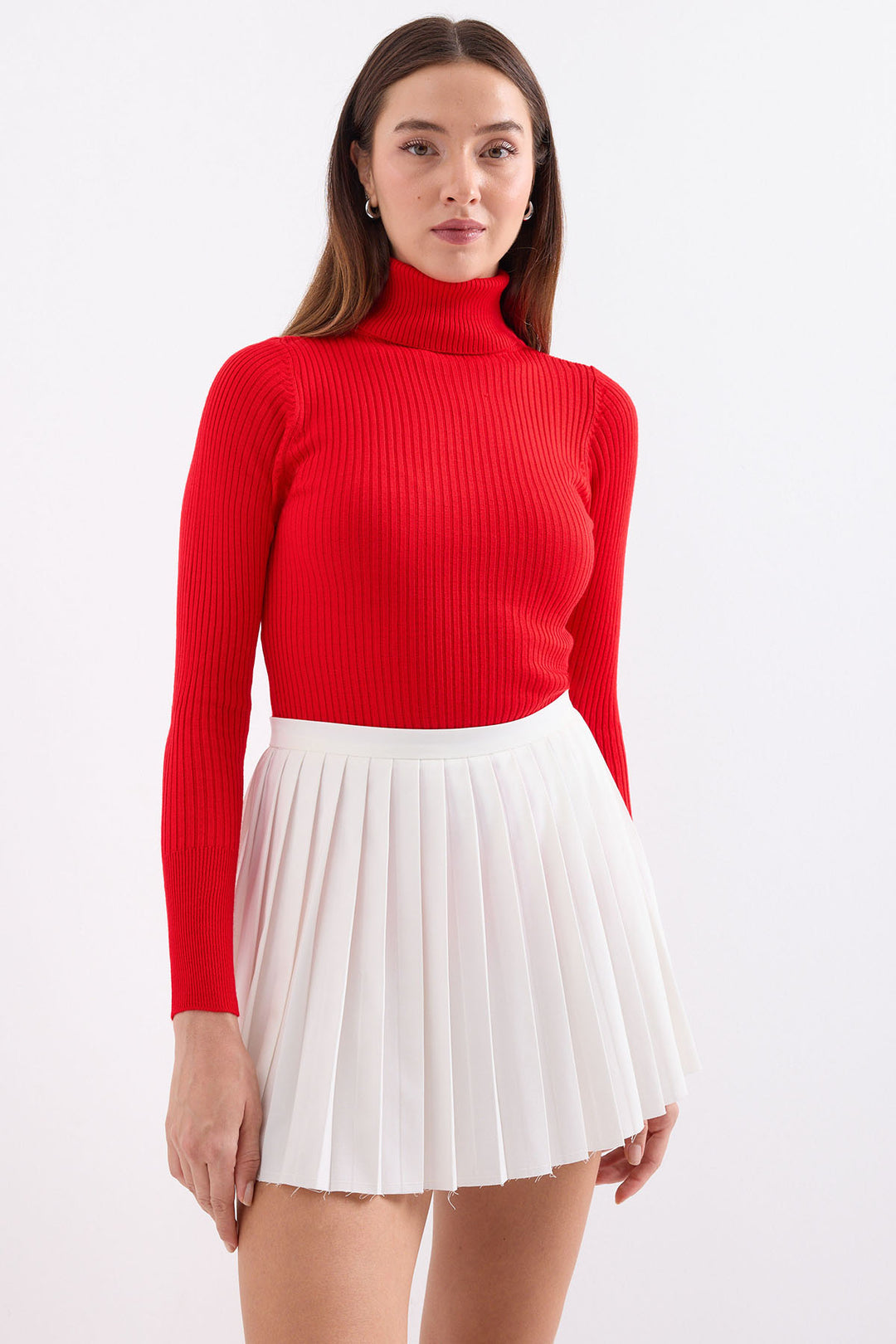 BGD Women Fisherman Collar Sweater - Red - Avondale